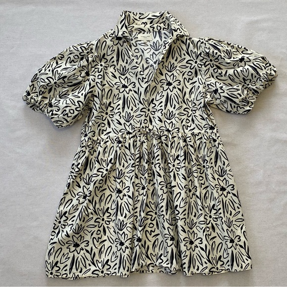 Elizabeth James Daphne Scribble Dress Puff Sleeves Pockets - Picture 3 of 15